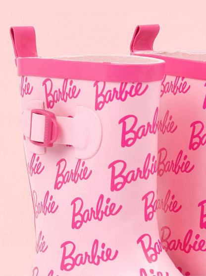Vanilla Underground Pink Barbie Kids Wellington Boots image 4