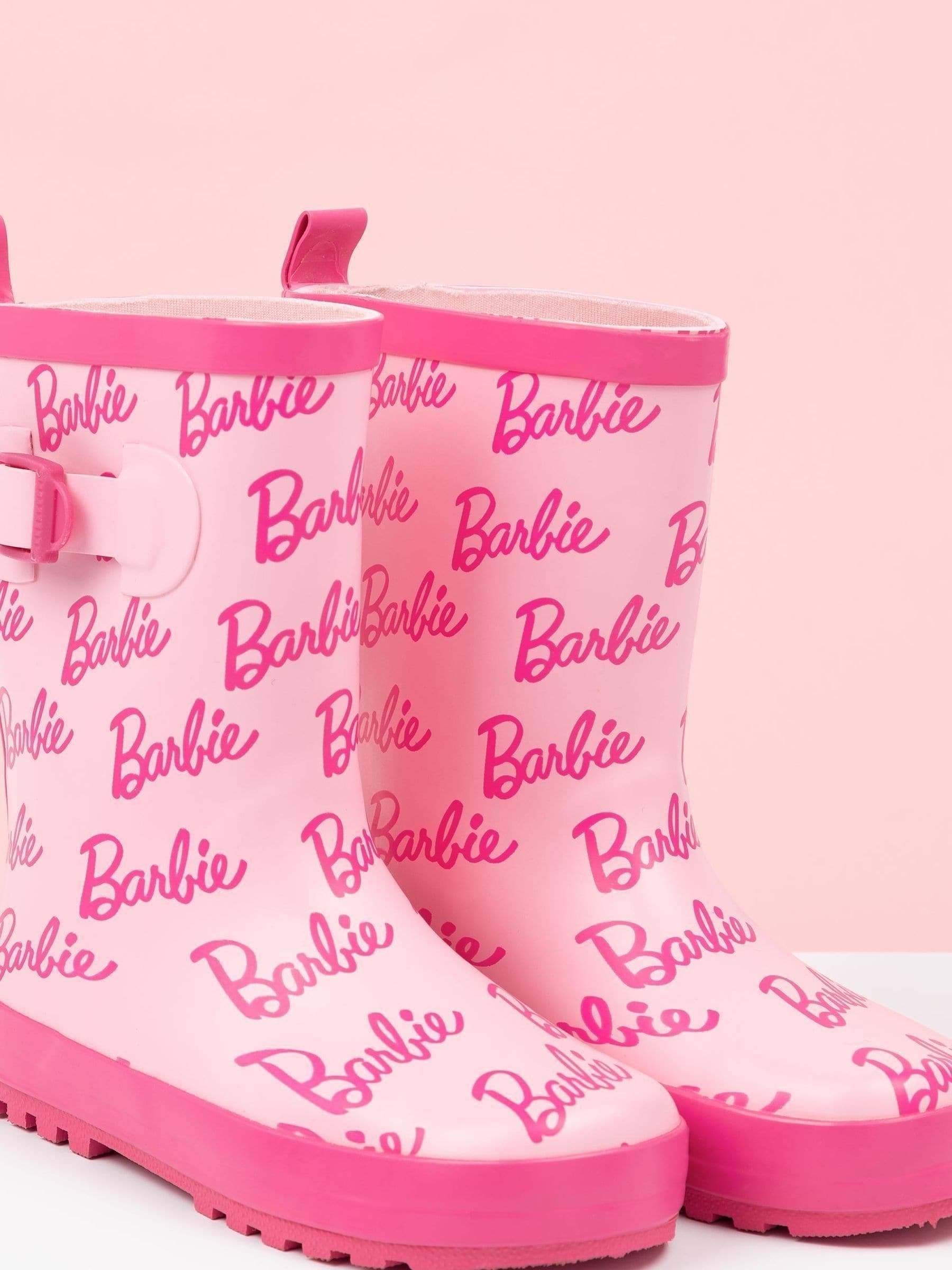 Vanilla Underground Pink Barbie Kids Wellington Boots image 6
