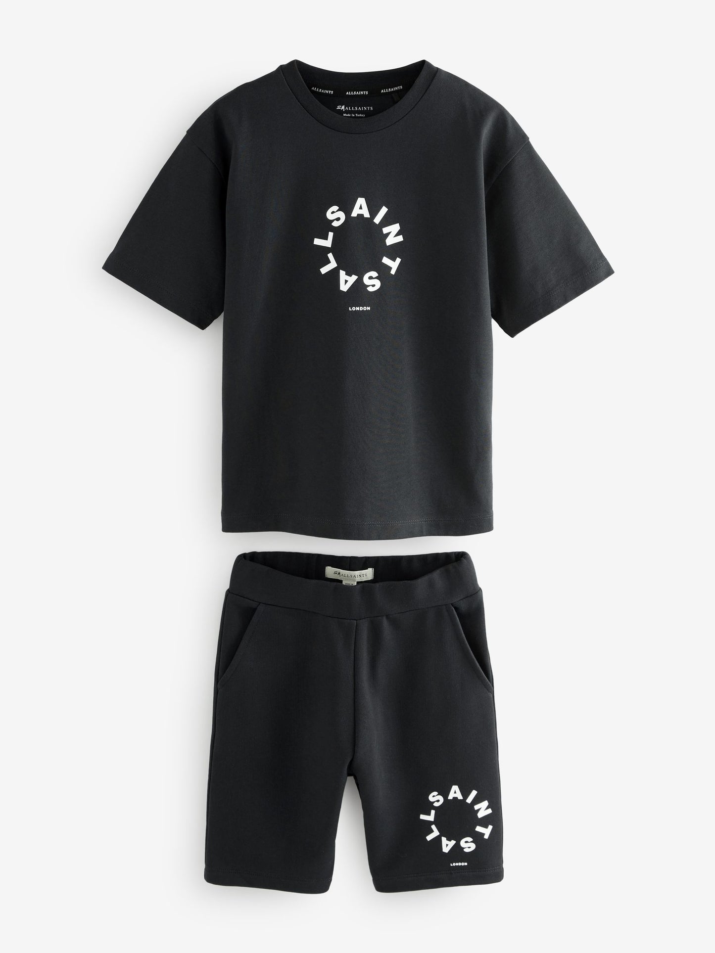 Dsiney Kidz - smALLSAINTS Black Tierra T-Shirt and Sweat Shorts Set image 5
