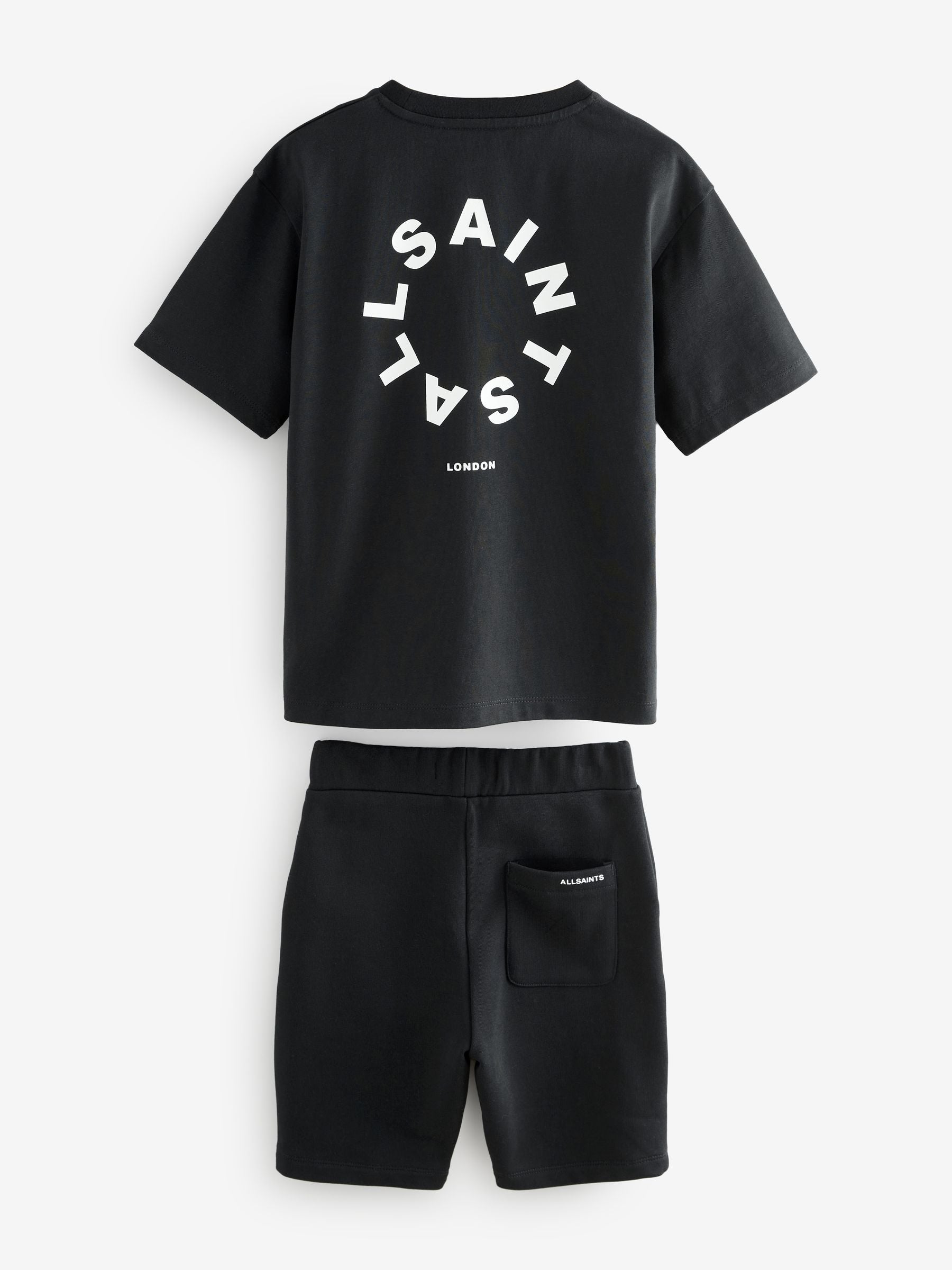 Dsiney Kidz - smALLSAINTS Black Tierra T-Shirt and Sweat Shorts Set image 6