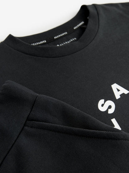 Dsiney Kidz - smALLSAINTS Black Tierra T-Shirt and Sweat Shorts Set image 7