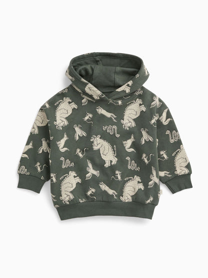 MORI Green Khaki Gruffalo Print Long Sleeve Hoodie - image 2