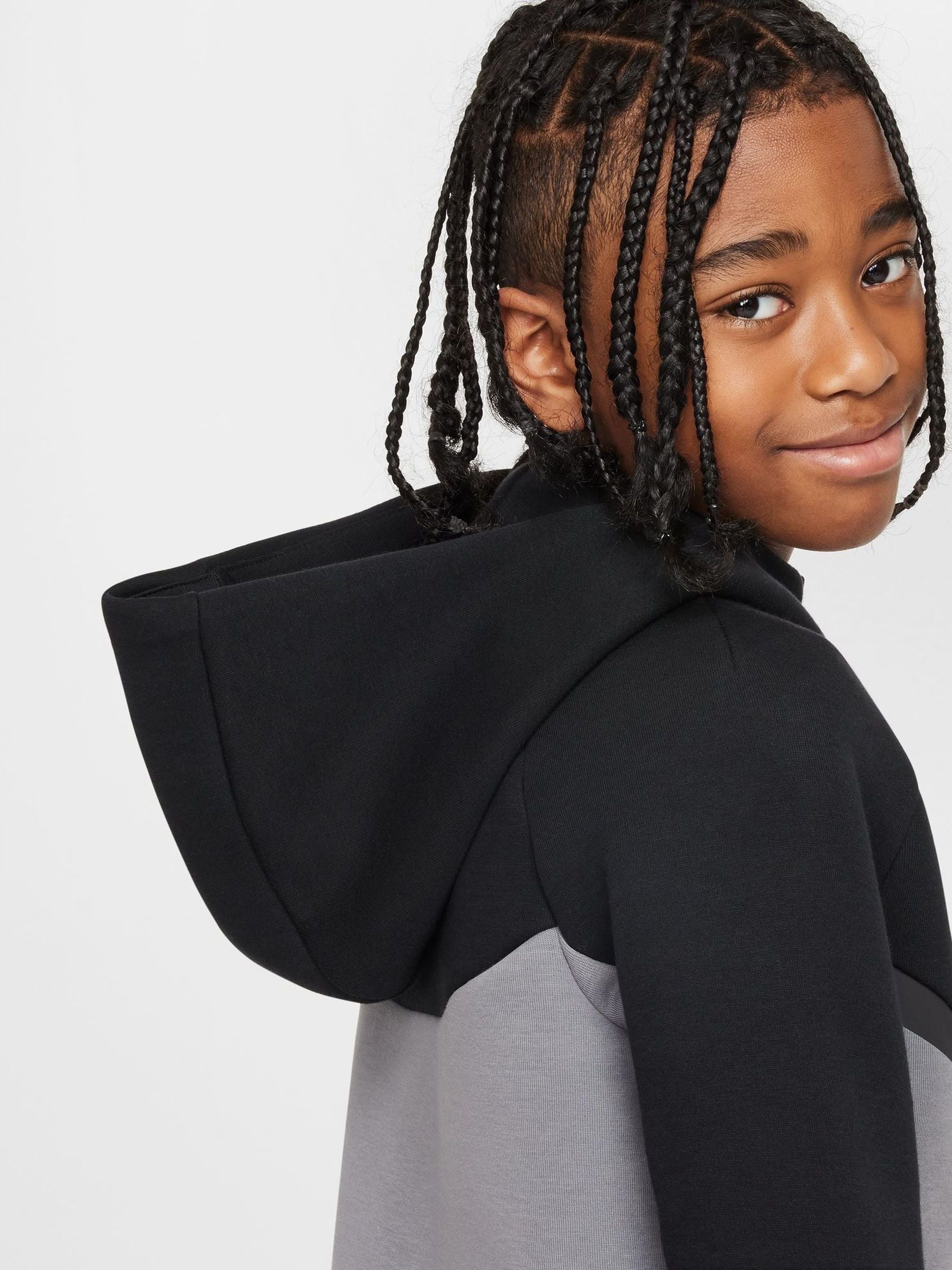 Dsiney Kidz - Nike Smoke Grey Tech Fleece Zip-Up Hoodie image 5