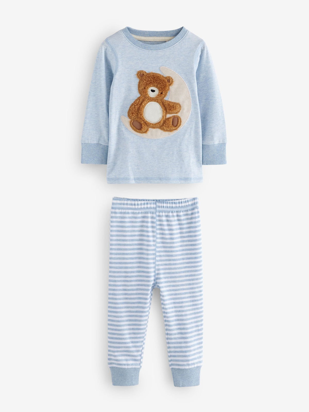 Blue/Ecru Baby Bear Snuggle Pyjamas 3 Pack (9mths-6yrs) - image 4