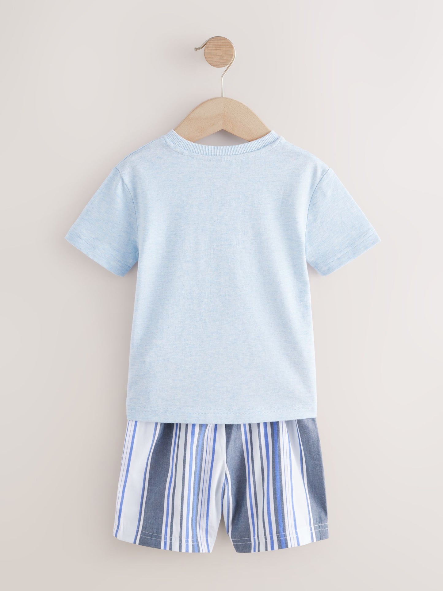 Blue/White Sea Life Short Pyjamas 3 Pack (9mths-12yrs) image 9