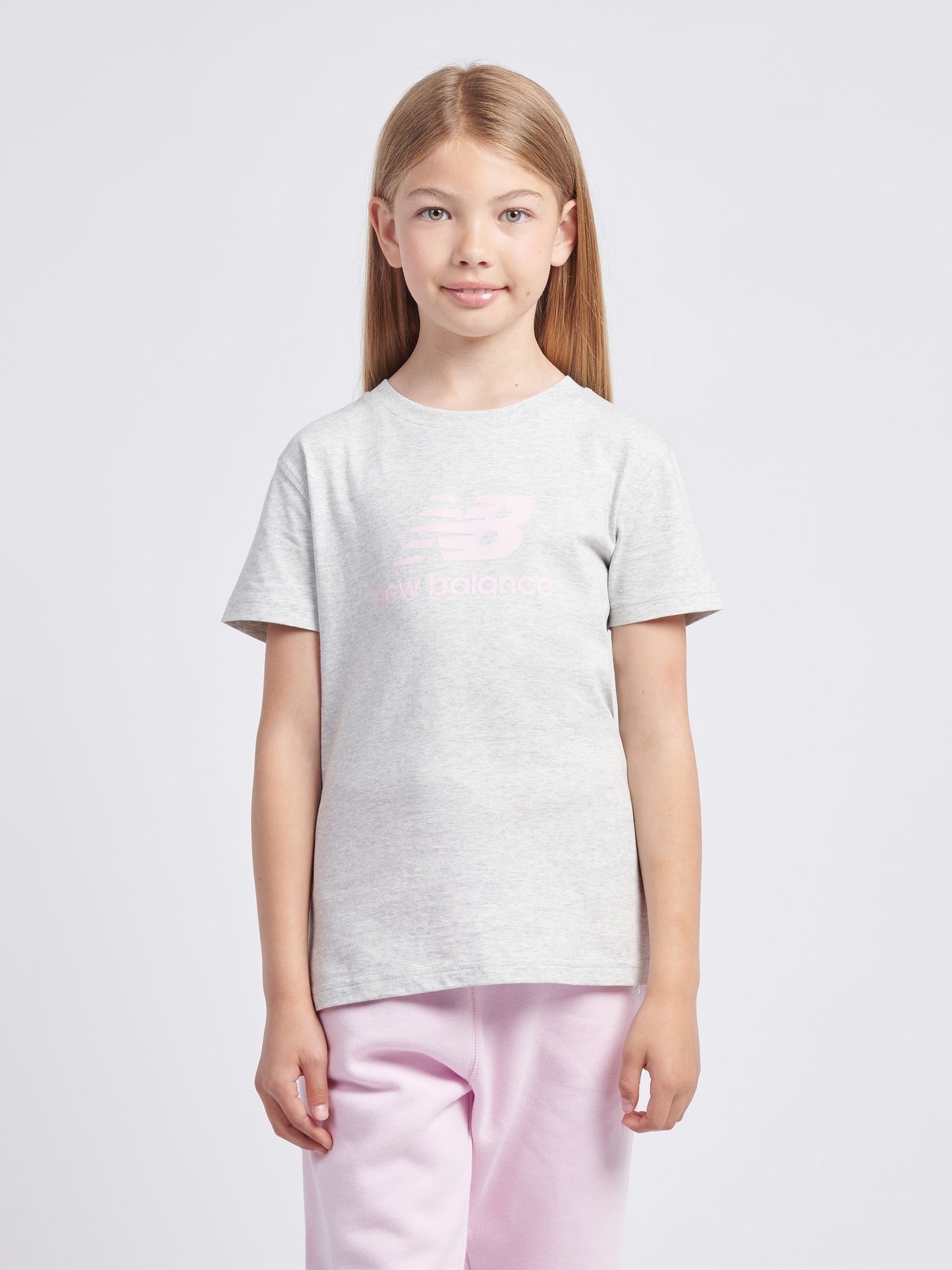Dsiney Kidz - New Balance Grey Stacked Logo T-Shirt image 1