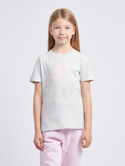 Dsiney Kidz - New Balance Grey Stacked Logo T-Shirt image 1
