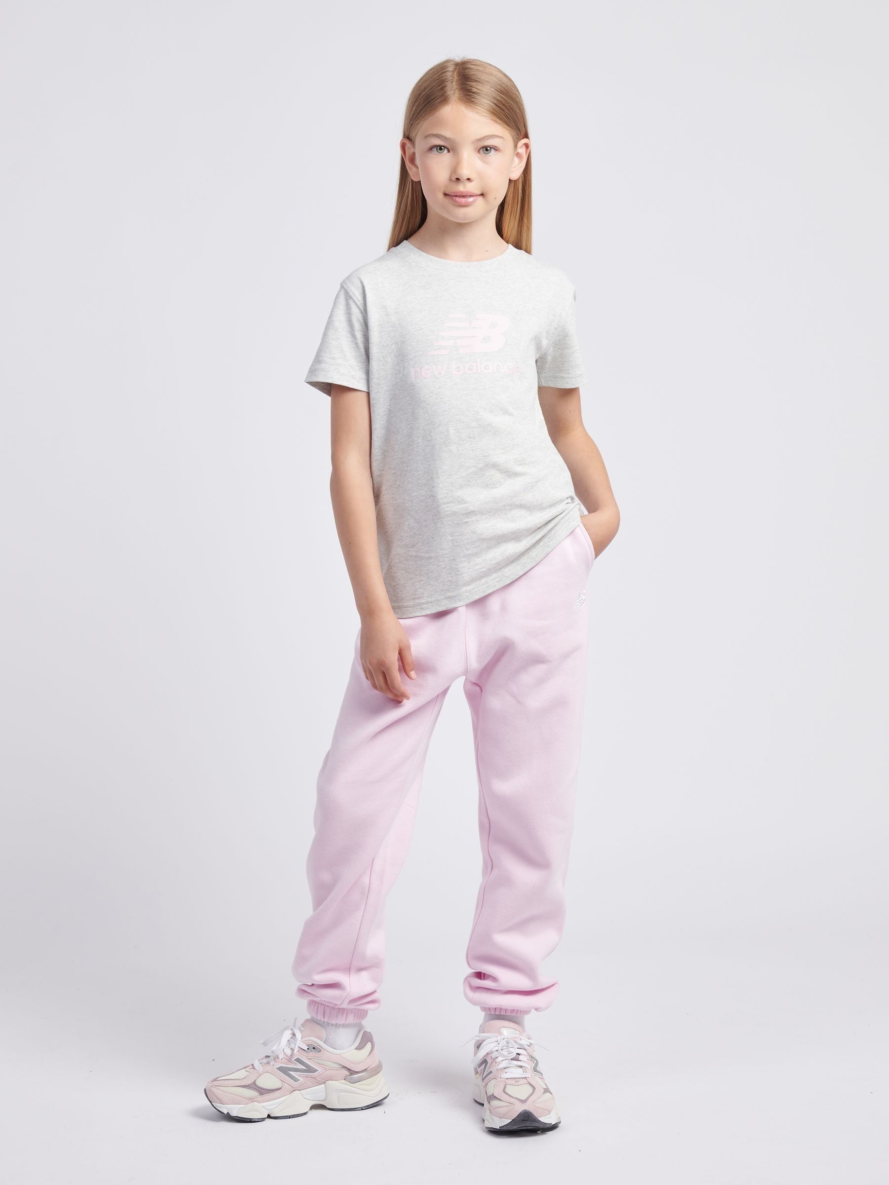 Dsiney Kidz - New Balance Grey Stacked Logo T-Shirt image 5