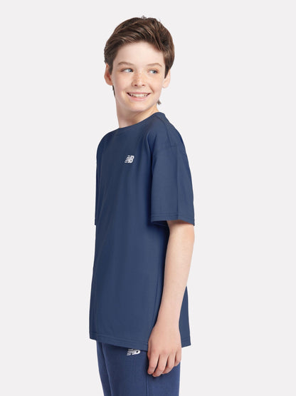 Dsiney Kidz - New Balance Blue Navy Jersey Small Logo Cotton T-Shirt image 2