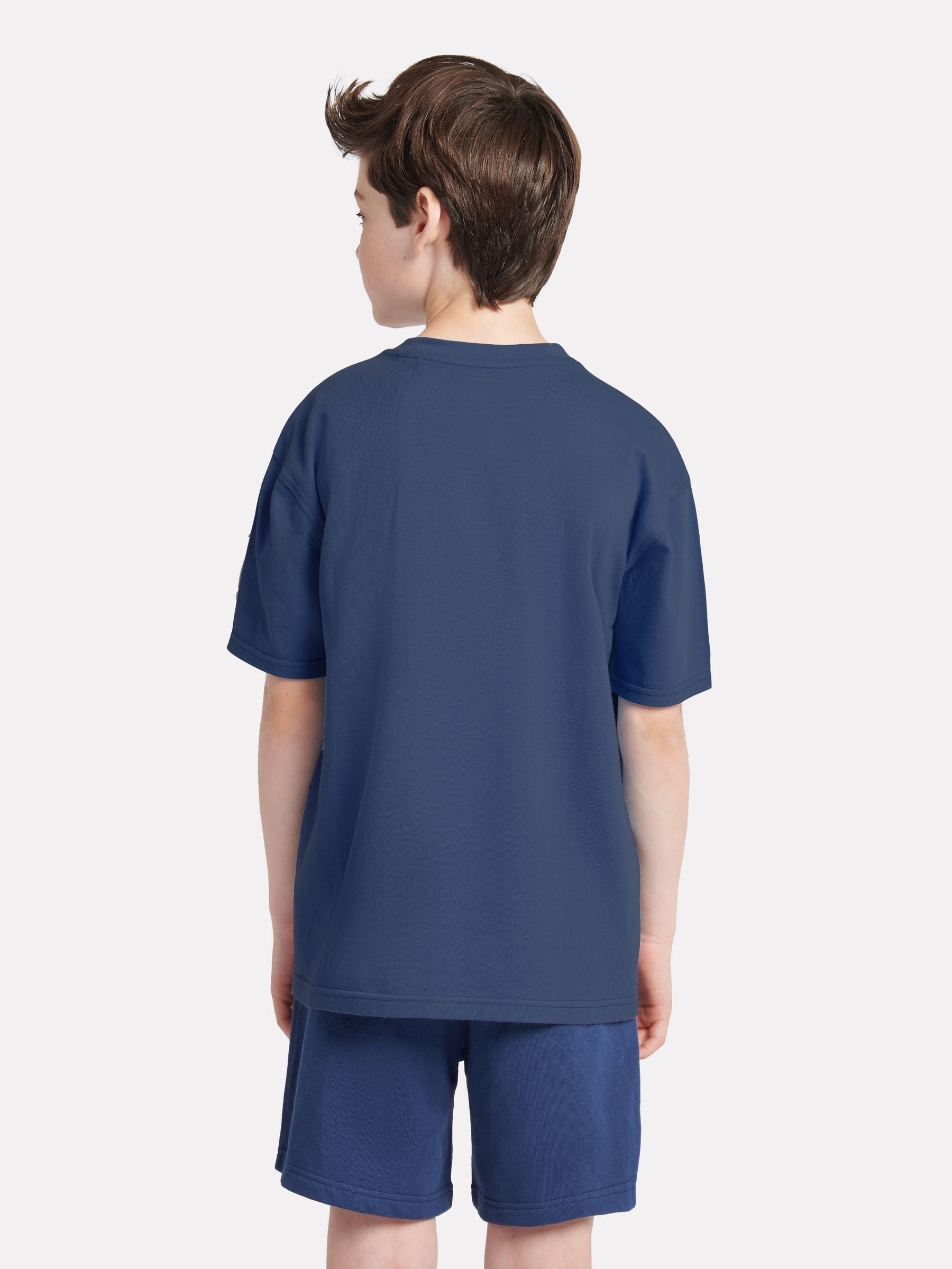 Dsiney Kidz - New Balance Blue Navy Jersey Small Logo Cotton T-Shirt image 3