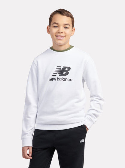 Dsiney Kidz - New Balance White Stacked Logo Sweatshirt image 1