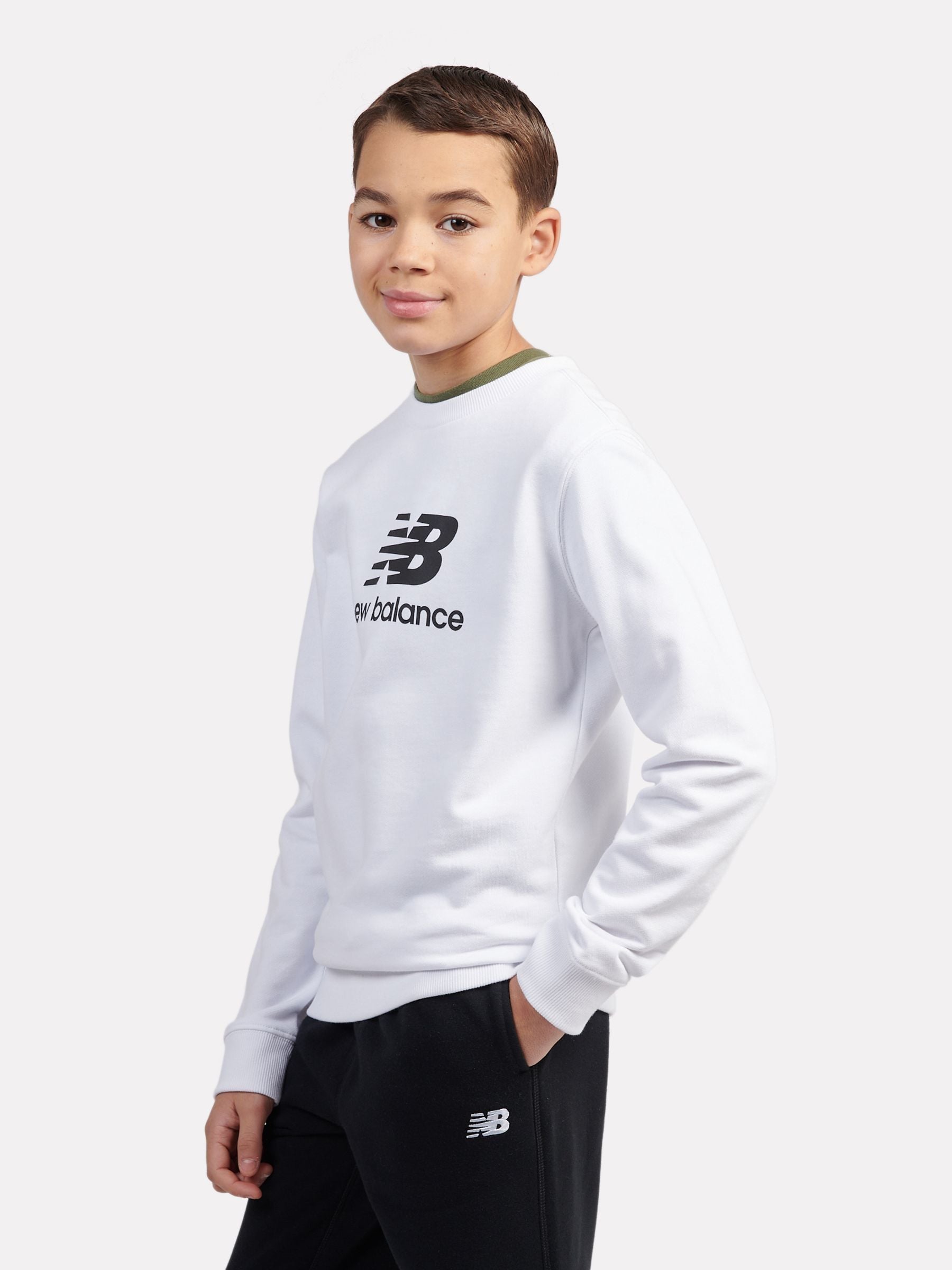 Dsiney Kidz - New Balance White Stacked Logo Sweatshirt image 2