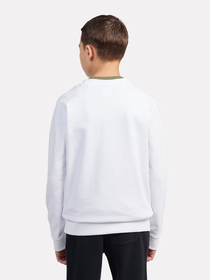 Dsiney Kidz - New Balance White Stacked Logo Sweatshirt image 3