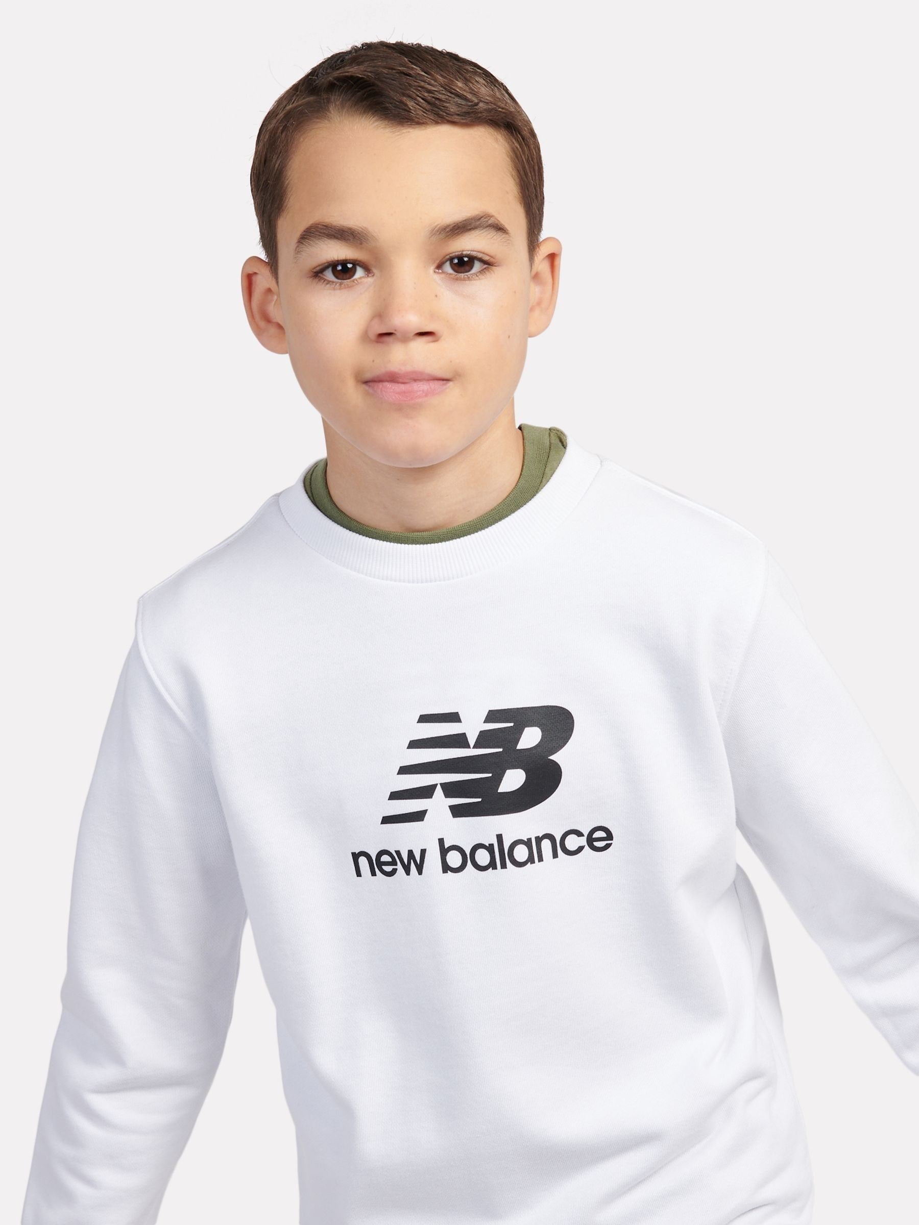 Dsiney Kidz - New Balance White Stacked Logo Sweatshirt image 6