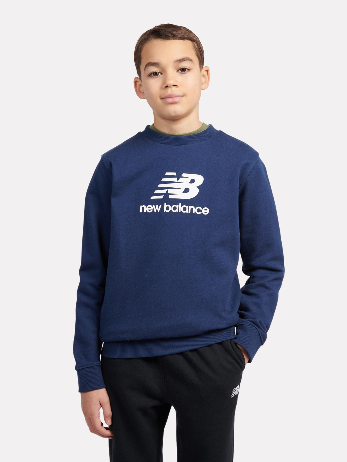 Dsiney Kidz - New Balance Navy Stacked Logo Sweatshirt image 1