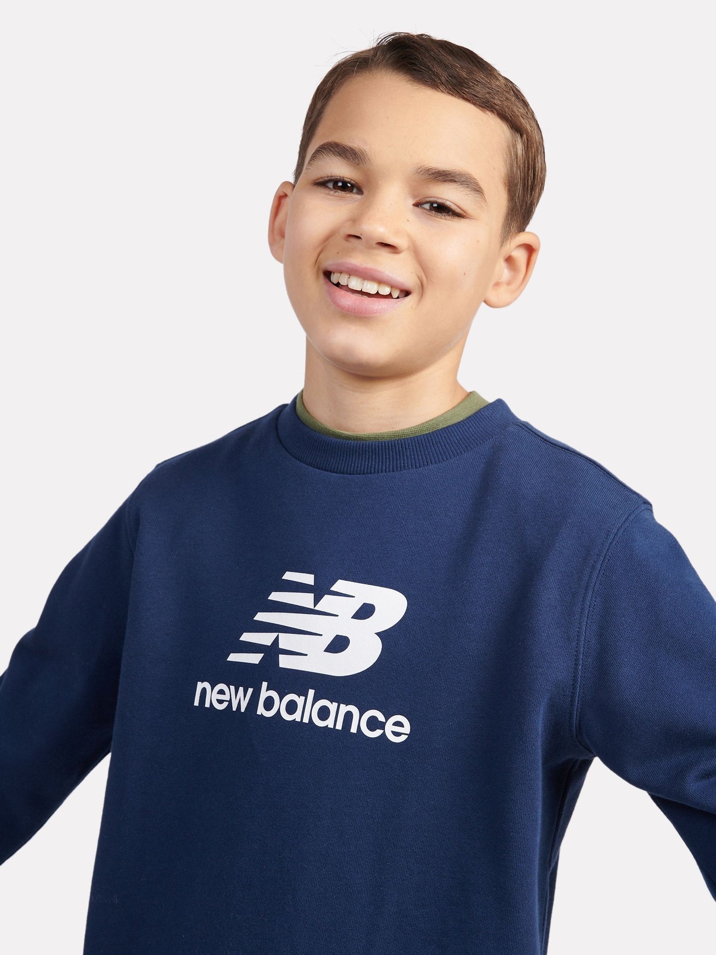 Dsiney Kidz - New Balance Navy Stacked Logo Sweatshirt image 6