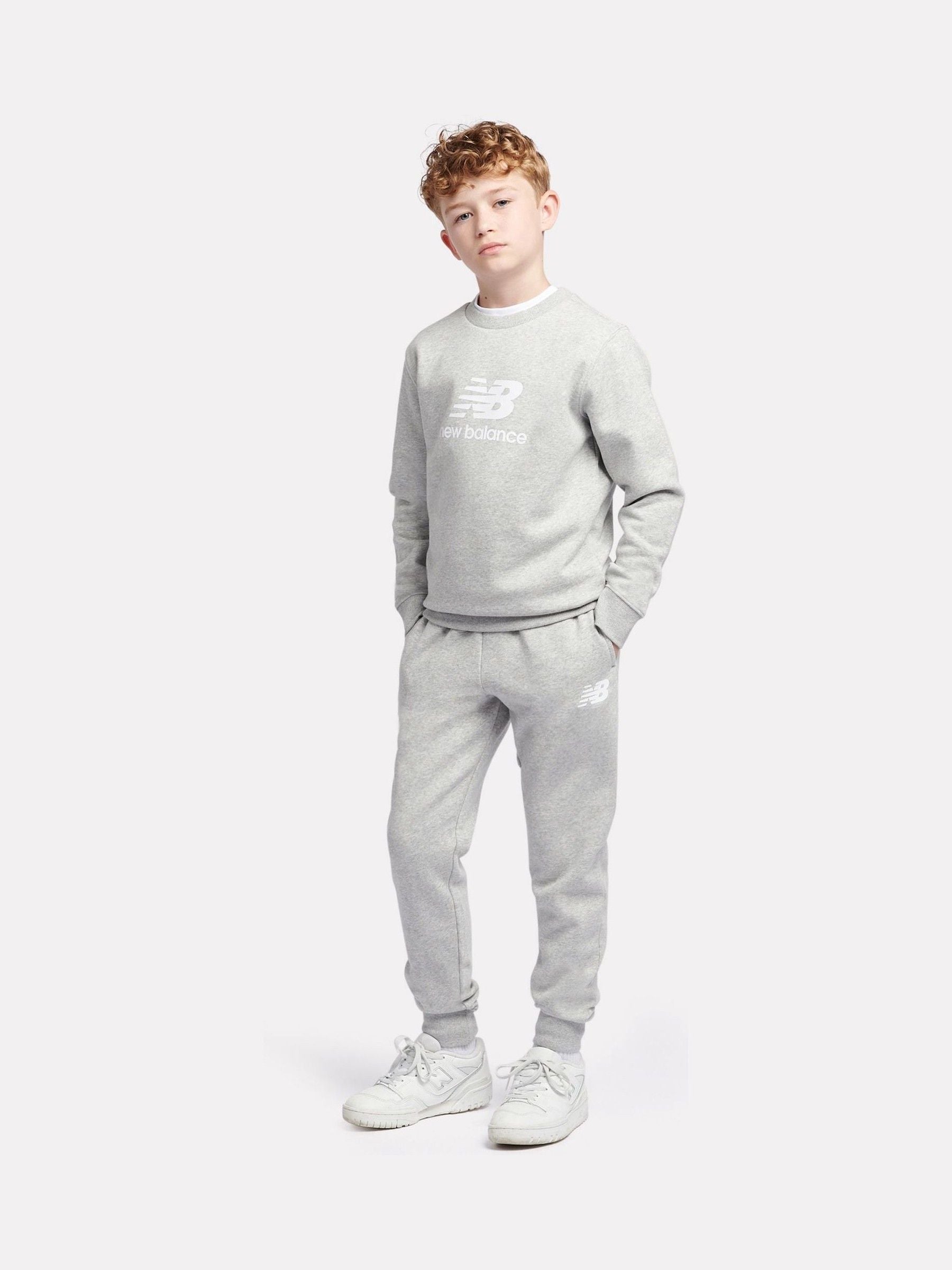 Dsiney Kidz - New Balance Grey Stacked Logo Sweatshirt image 5