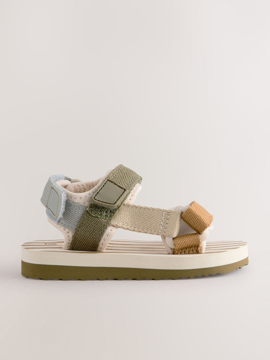 Neutral Wide Fit (G) Touch Fastening Adjustable Strap Tape Trekker Walking Sandals image 2