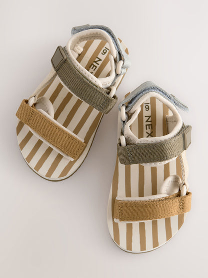 Neutral Wide Fit (G) Touch Fastening Adjustable Strap Tape Trekker Walking Sandals image 3