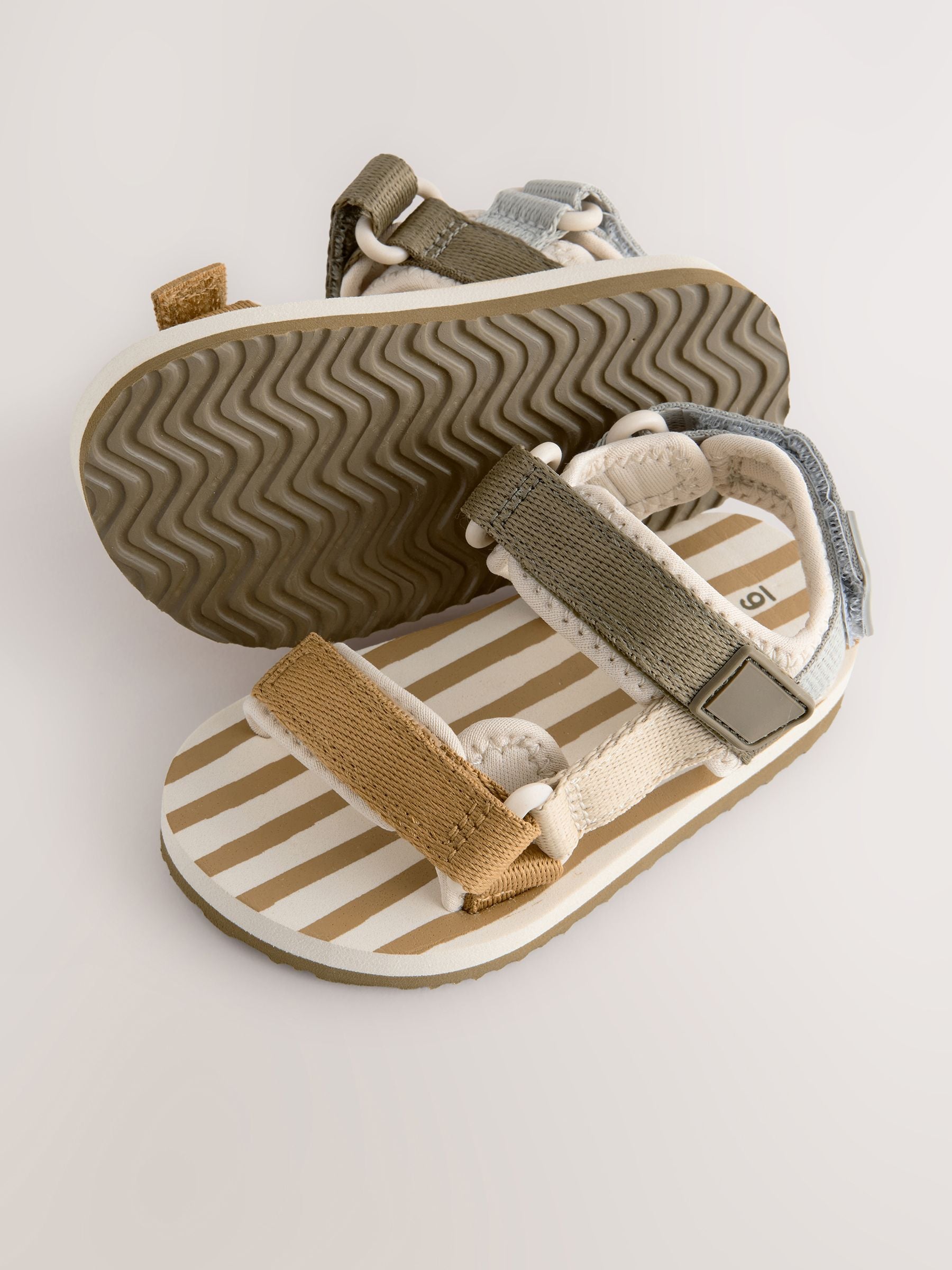 Neutral Wide Fit (G) Touch Fastening Adjustable Strap Tape Trekker Walking Sandals image 4