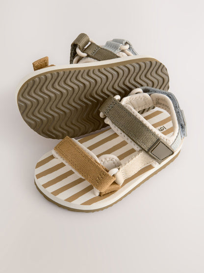 Neutral Wide Fit (G) Touch Fastening Adjustable Strap Tape Trekker Walking Sandals image 4