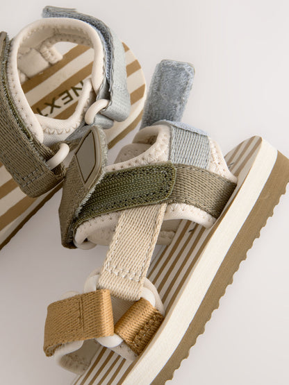 Neutral Wide Fit (G) Touch Fastening Adjustable Strap Tape Trekker Walking Sandals image 6