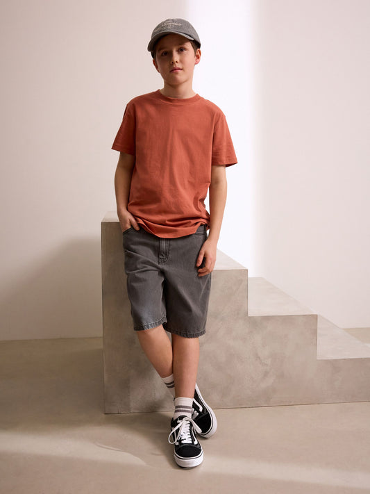 Washed Charcoal Grey 100% Cotton Baseball Cap Hat (3mths-16yrs) image 3