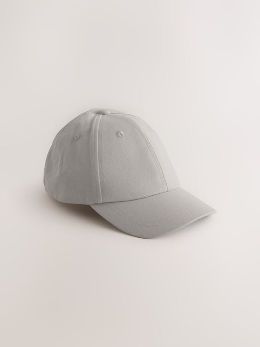 Grey/Charcoal Baseball 100% Cotton Caps 2 Pack (1-16yrs) image 3