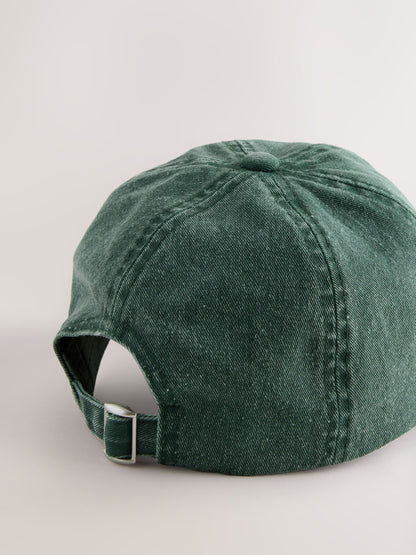 Washed Green 100% Cotton Baseball Cap Hat (3mths-16yrs) - image 6