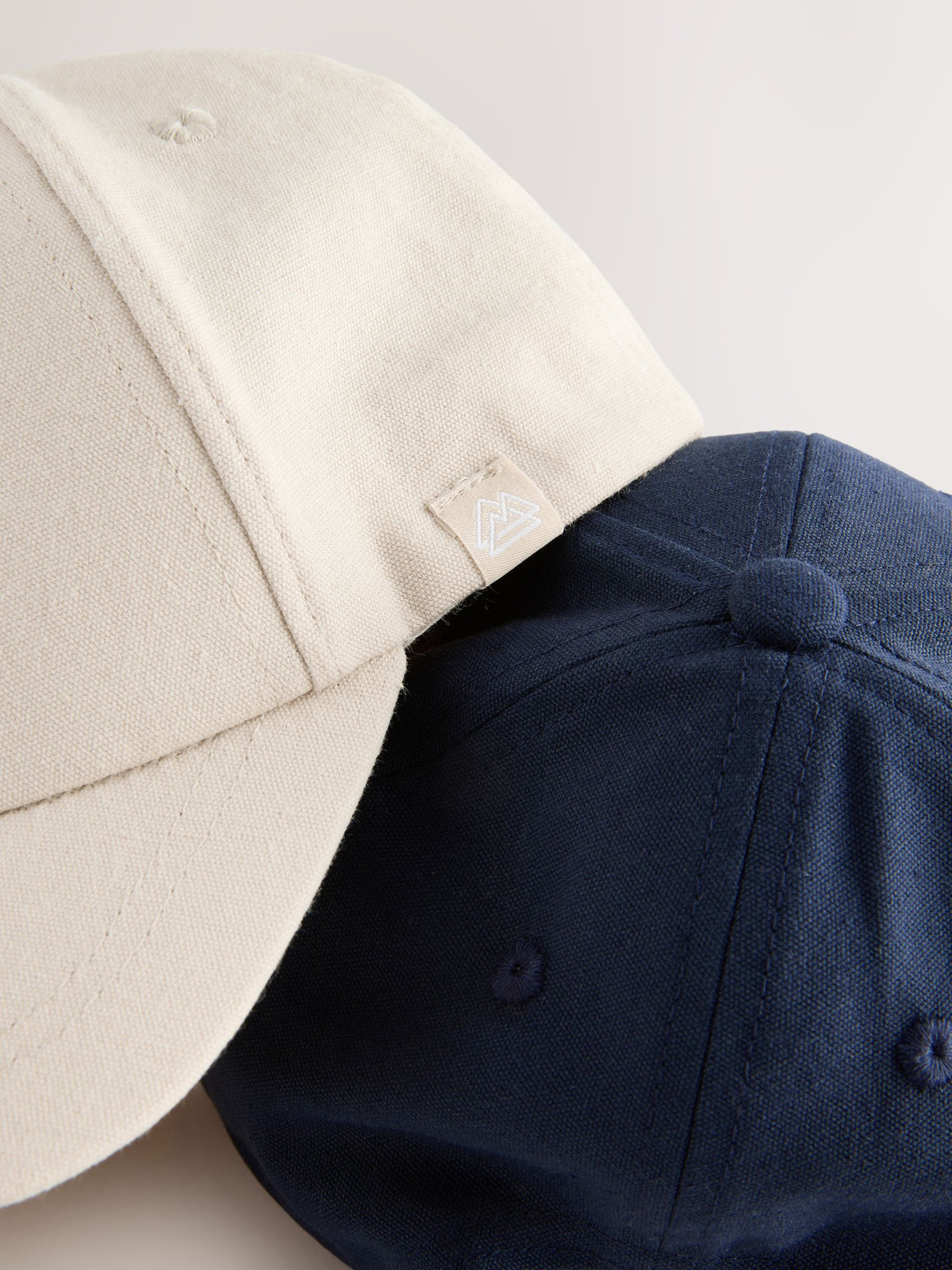 Navy/Stone Baseball 100% Cotton Caps 2 Pack (1-16yrs) image 2