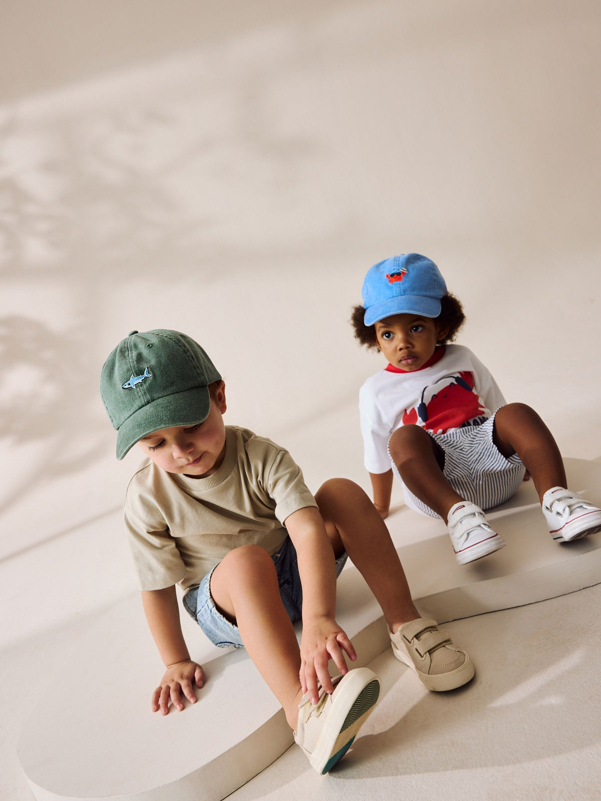 Shark/Crab Washed Caps 2 Pack (3mths-10yrs) image 2