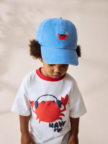 Shark/Crab Washed Caps 2 Pack (3mths-10yrs) image 3
