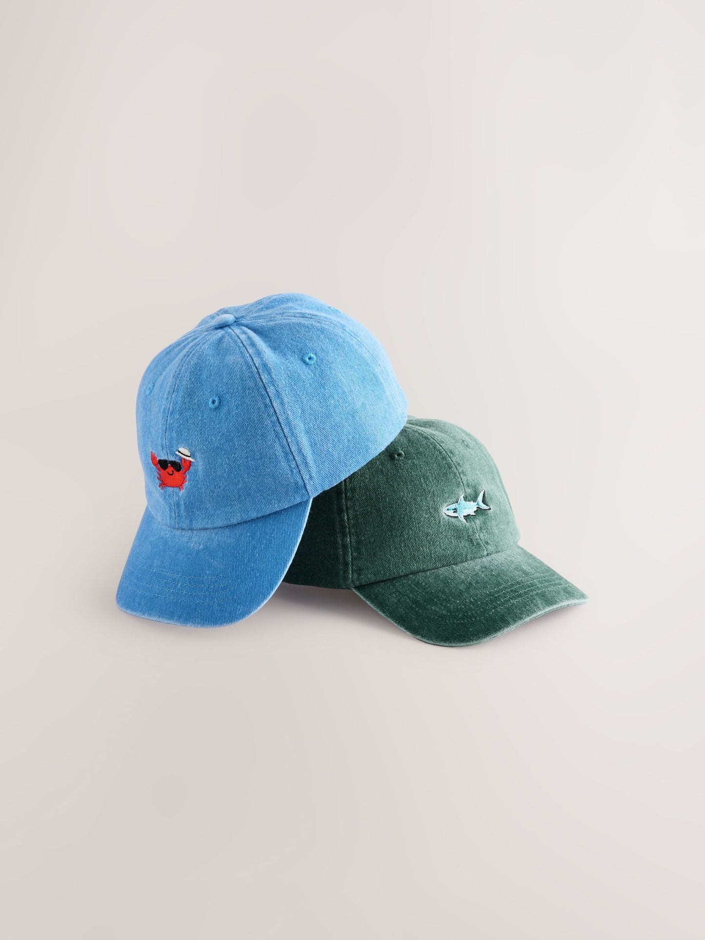 Shark/Crab Washed Caps 2 Pack (3mths-10yrs) image 4