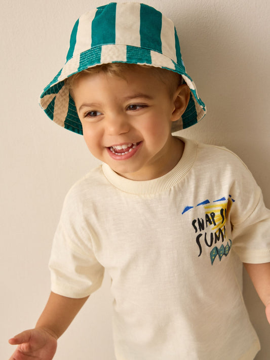 Green Stripe Bucket Hat (3mths-16yrs) image 1
