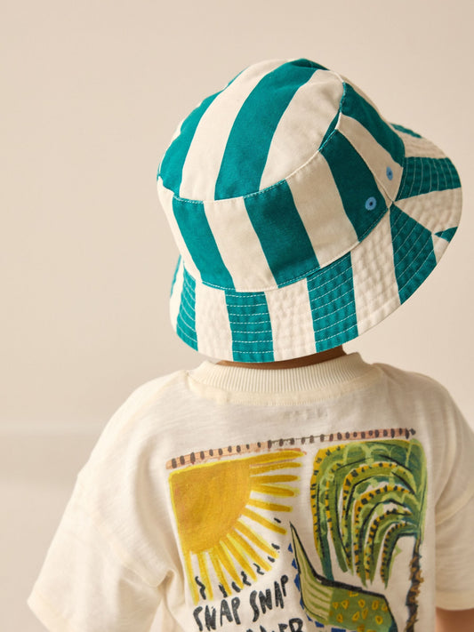 Green Stripe Bucket Hat (3mths-16yrs) image 3