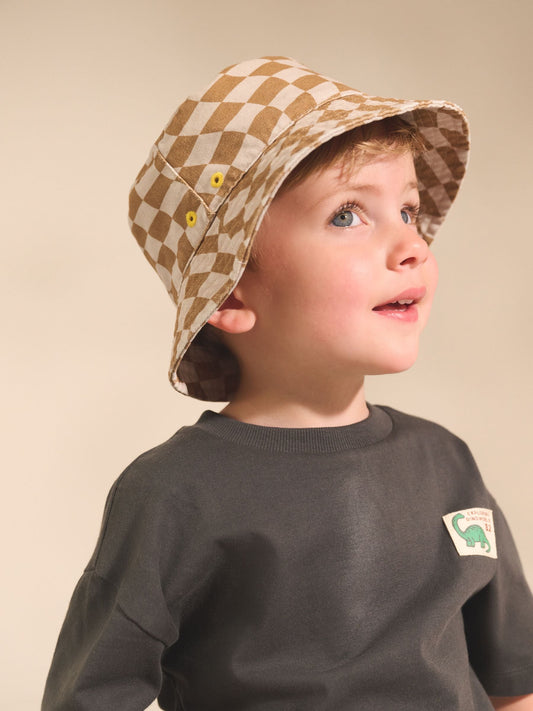 Rust Check Bucket Hat (3mths-16yrs) image 1