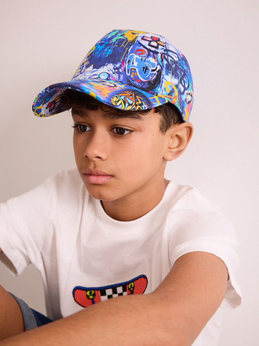 Grafitti Gamer 100% Cotton Baseball Cap Hat (1-16yrs) image 1