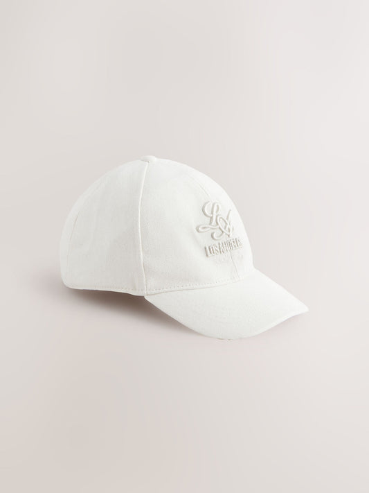 White LA Baseball Cap (3-16yrs) image 1