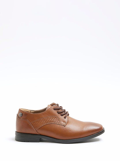 River Island Brown Boys Point Shoes image 1