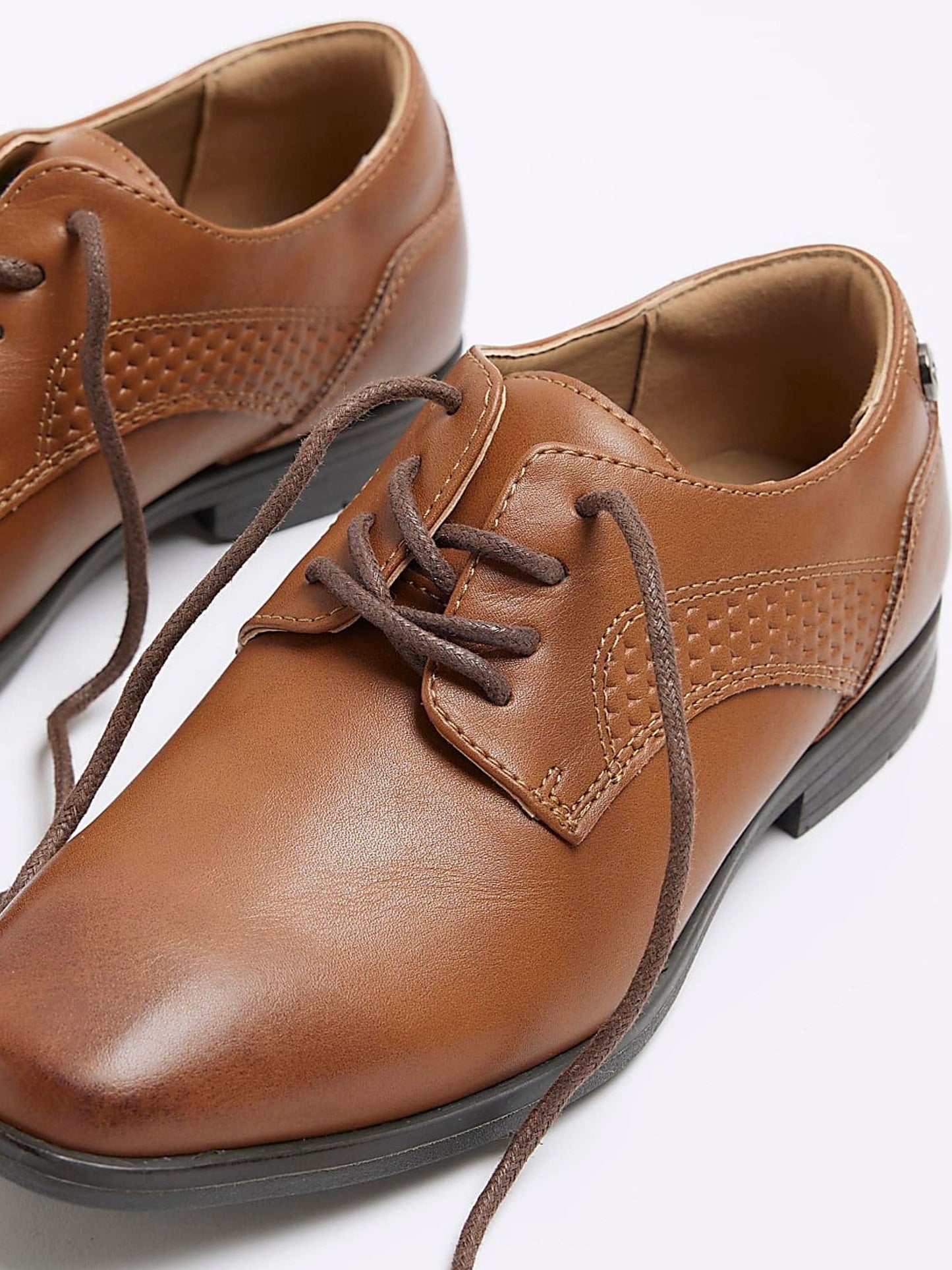 River Island Brown Boys Point Shoes image 3