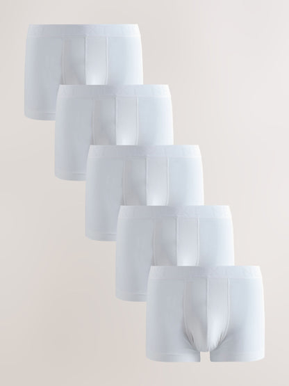 Dsiney Kidz - White Hipster Cotton Rich Boxers 5 Pack image 1