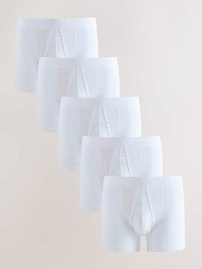 Dsiney Kidz - White 5 Pack A-Front Cotton Rich Boxers image 1