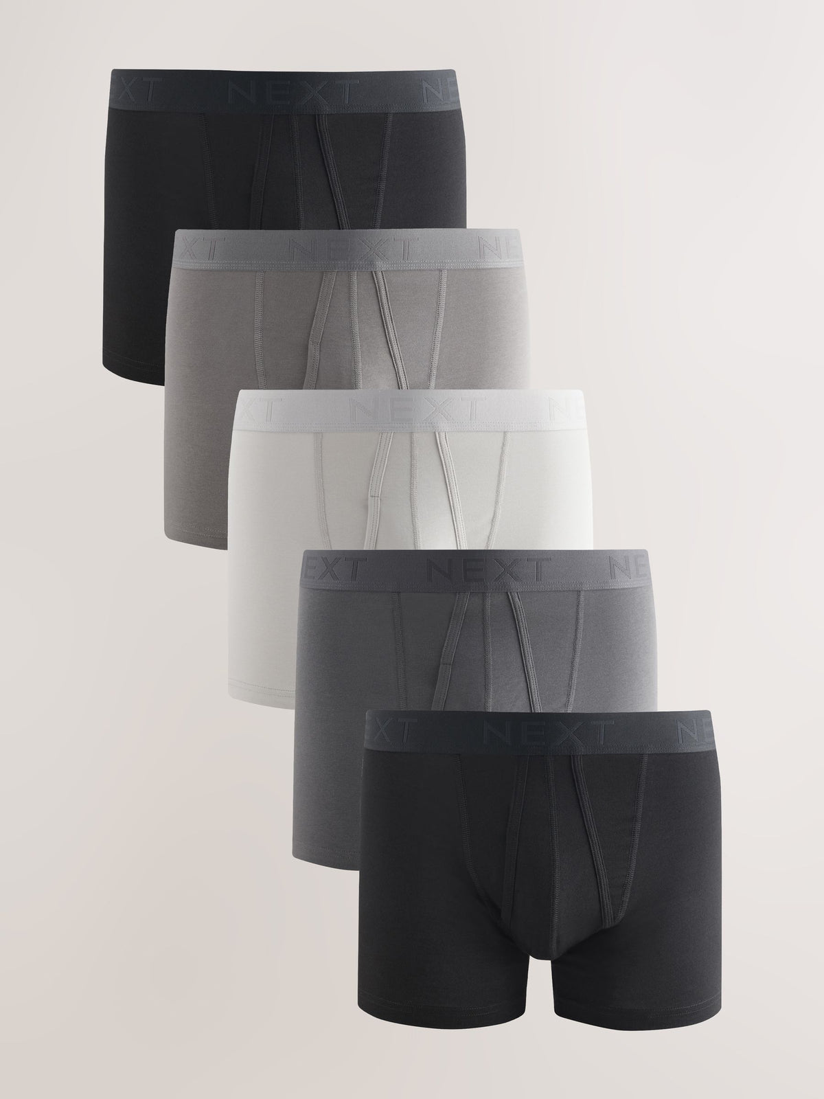 Dsiney Kidz - Black/Grey 5 Pack A Front Cotton Rich Boxers image 1