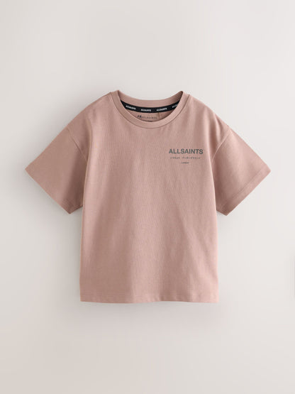 Dsiney Kidz - smALLSAINTS Pink Oversized Underground Crew Neck Cotton T-Shirt image 1