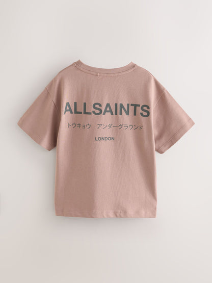 Dsiney Kidz - smALLSAINTS Pink Oversized Underground Crew Neck Cotton T-Shirt image 2
