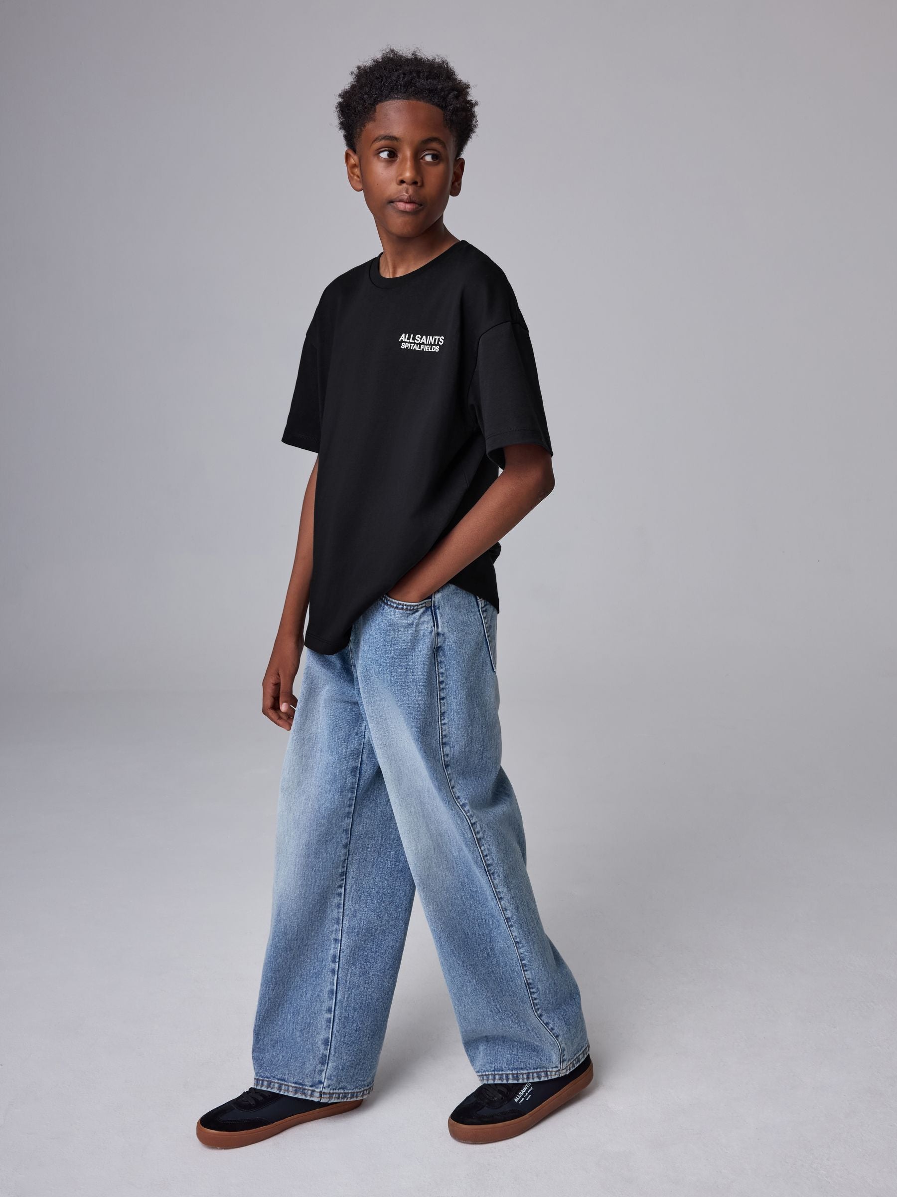 Dsiney Kidz - smALLSAINTS Black Shadow Print T-Shirt image 3