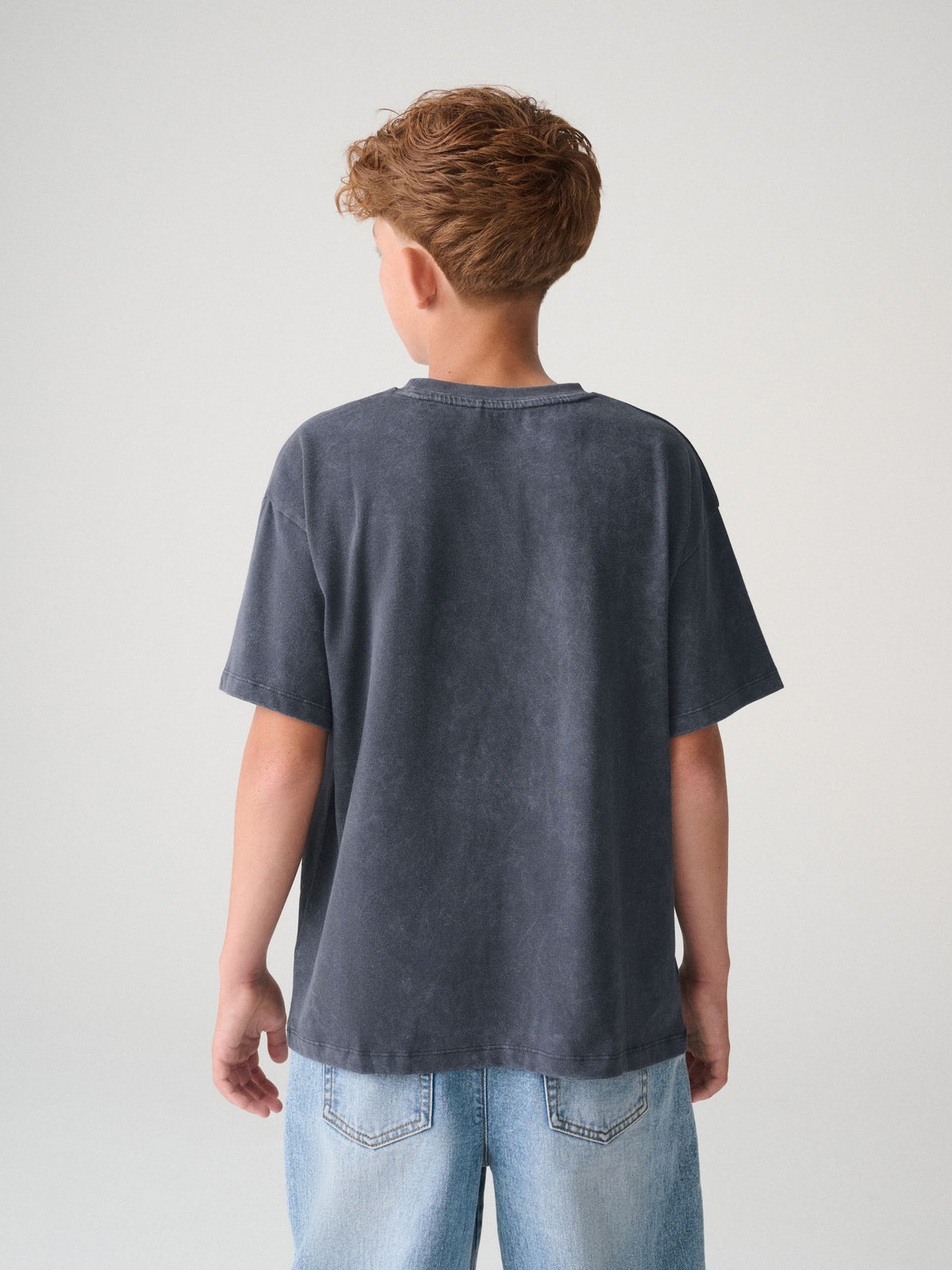 smALLSAINTS Washed Black Stamp Oversized Crew Neck T-Shirt - image 5