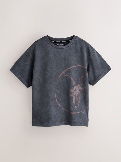 smALLSAINTS Washed Black Stamp Oversized Crew Neck T-Shirt - image 6
