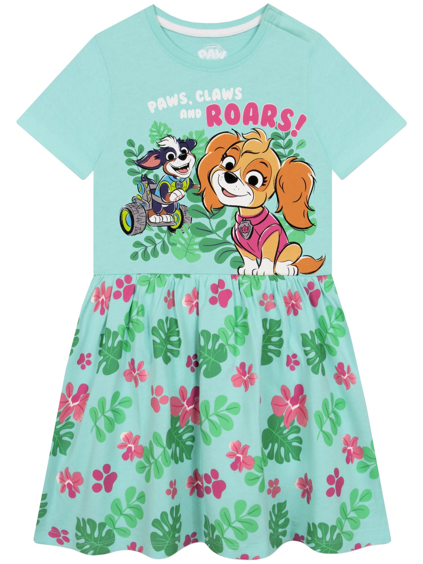Dsiney Kidz - Character Blue Paw Patrol Dino Wilds Skye Short Sleeve Dress image 1