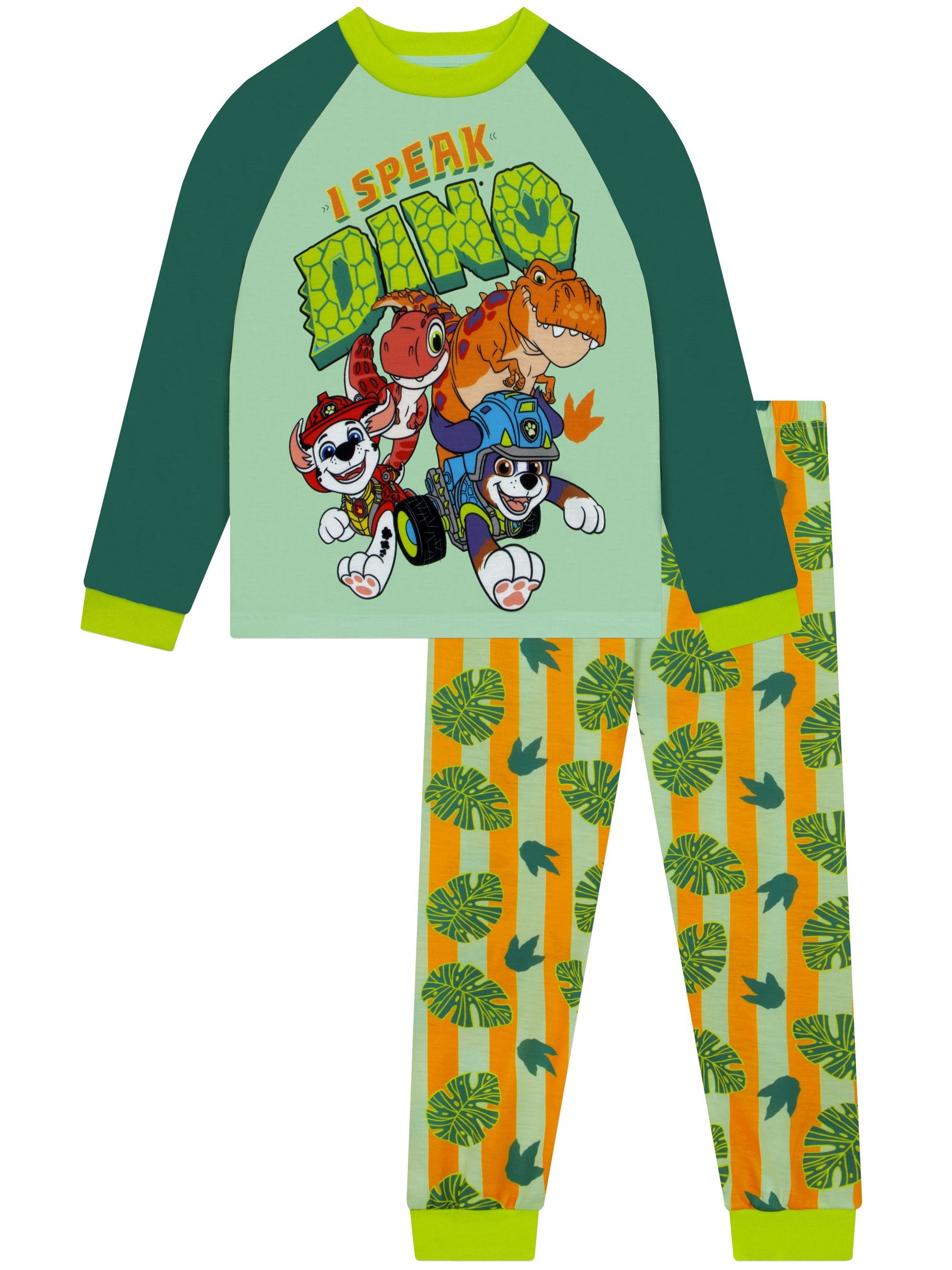 Dsiney Kidz - Character Green PAW Patrol Dinosaur Long Sleeve Pyjama Set image 1
